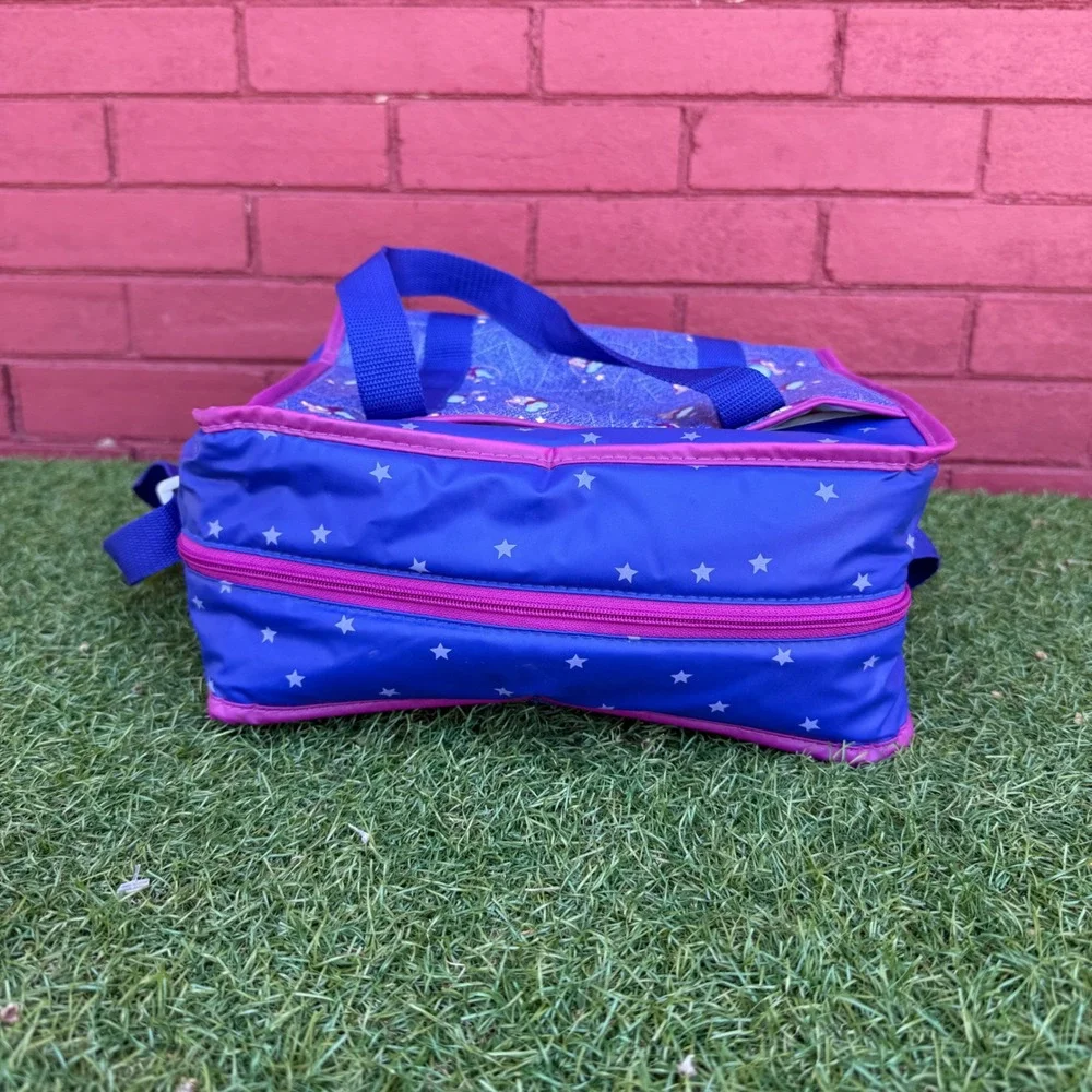 Vtg 90s Ross Similac Diaper Bag Blue Pink Teddy Bear Star Print Retro Kidcore